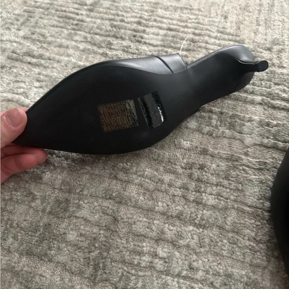 French Connection Black Slingback Kitten Heels - Picture 3 of 4